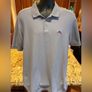 Tommy Bahama‎ men’s polo. Sharp grey with logo. EUC